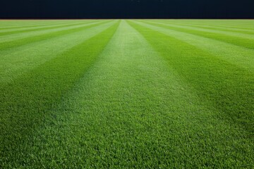 Obraz premium Premium professional sports turf with perfect mowing lines on baseball stadium field modern landscape care for inspiring commercial and marketing use