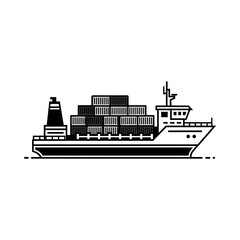 Obraz premium Cargo Ship with Containers