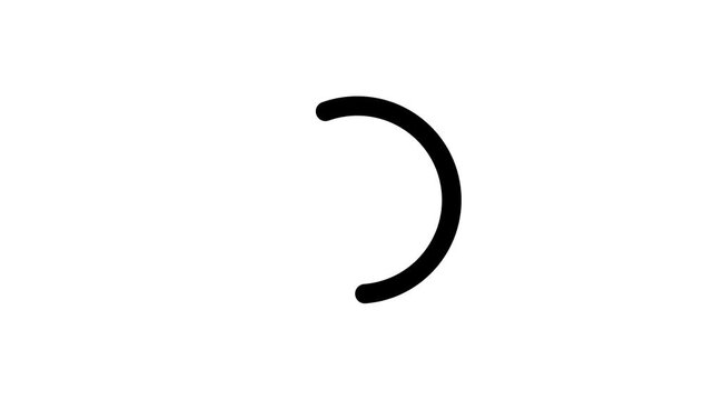 Minimalist circular loading spinner animation in flat style. Perfect for UI design, app loading screens, website preloaders, and motion graphic templates.