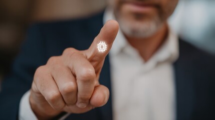 Professional Quantum Computing Technology Concept Touch Modern Digital Innovation for Business Marketing and Corporate Tech Campaigns