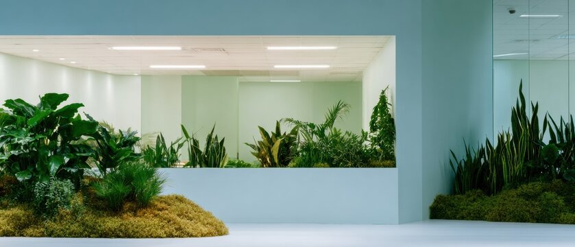 Modern Biophilic Workspace for Focus and Productivity Premium Sustainable Office Design with Natural Light and Cognitive Metrics for Professional Marketing