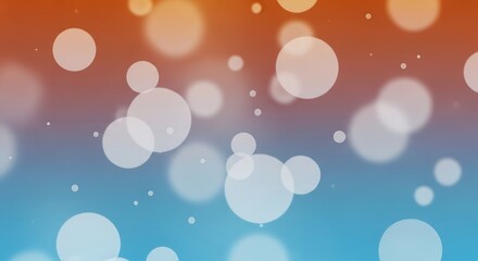 Soft bokeh lights gradient background with orange and blue hues