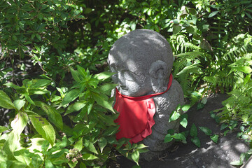 神奈川県大和市・常泉寺の彼岸花と緑に囲まれた境内の風景