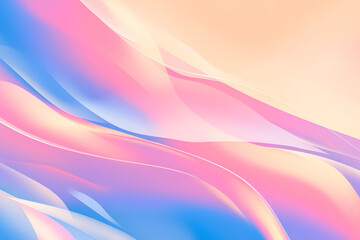 ピンクと青の流れるような曲線の背景