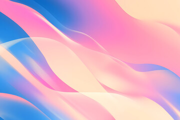 ピンクと青の流れるような曲線の背景