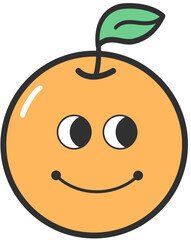 Cute Groovy Retro Sticker Element