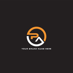 Minimal elegant monogram art logo