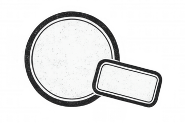 Grungy blank labels and frames with copy space, retro distressed stamp template on transparent background