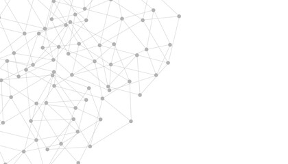 Abstract plexus background with connecting dots and lines. Global network connection