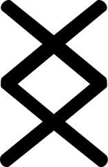 Rune Symbol double cross rune