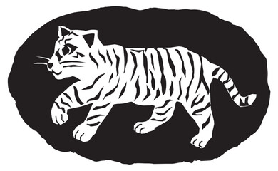 虎のスタンプイラスト