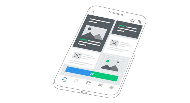 Mobile app interface design on smartphone user interface design, user experience design, mobile app development process - Powered by Adobe