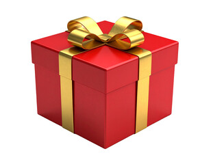 Obraz premium 3D red gift for Christmas