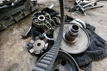 CVT drive system on automatic motorbikes.