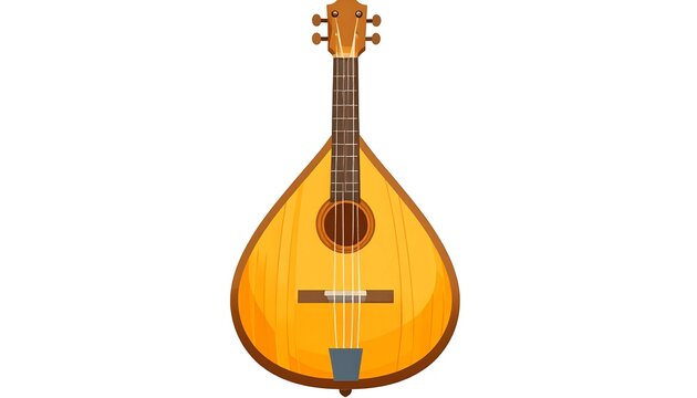 Wooden teardrop-shaped stringed instrument