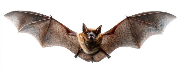 Obraz premium Bat in flight against white background (2)