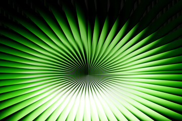 Fototapeta premium Illustration of abstract green background with radial lines converging towards a central point, creating a sense of depth and perspective, radiating energy and visual interest