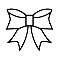 Festive bow outline icon