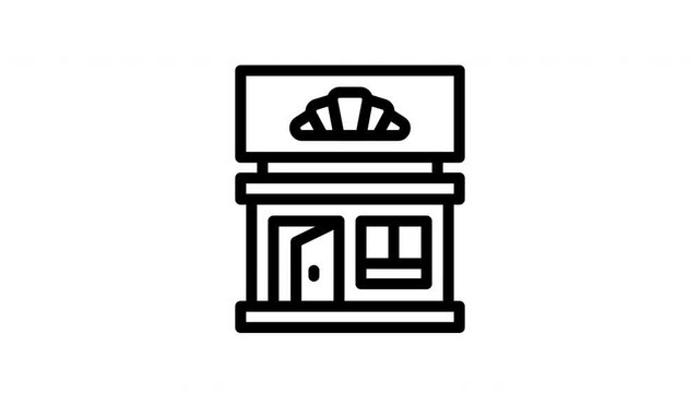 restaurant minimalist stroke animation