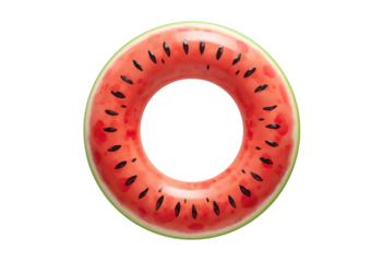 3D render swim ring with refreshing watermelon texture design