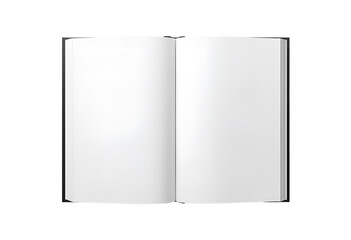 Open book mockup with blank pages, top view for magazine.
