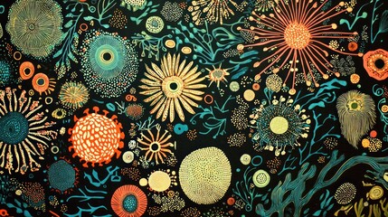 Vibrant Abstract Painting Featuring