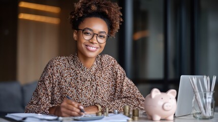 Black female investor in loans and savings
