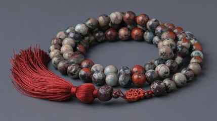 Jasper Buddhist prayer beads with 108 pieces