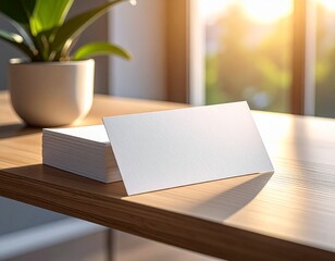blank white business card paper