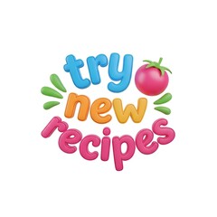 Brighten your day with fun food illustrations suggesting to try new recipes for a creative dish