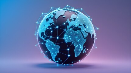 Global web system illustration — symbol of worldwide internet and cyber technology