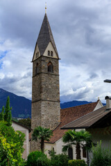 Church St. Hippolyt und St. Erhard in village Algund (Lagundo), South Tyrol, Italy