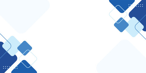 Abstract Modern blue Geometric polygonal shape banner with copy space for presentation background