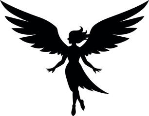 Flying Angel Vector for Christmas Decoration and Greeting