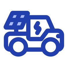 solar energy blue icon