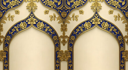 Ornamental arches with floral design