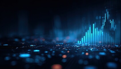Abstract financial chart graphic