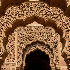 Ornate stone archway architectural detail