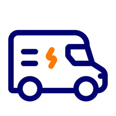 electric van duotone icon