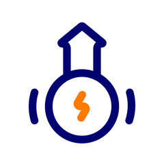 ev consumption duotone icon