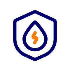 water resistant duotone icon