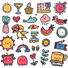 set of cartoon animals