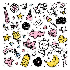 seamless background with food