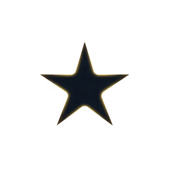 Obraz premium Dark Star Symbol with Golden Glow on transparent background