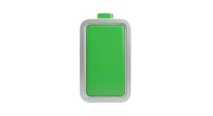 Full green battery icon against a black background
