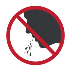 Isolated notice prohibition sign showing no spitting symbol, hygiene warning to keep public area clean and prevent health hazards.