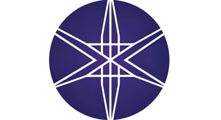 Starburst pattern, geometric, white lines on purple circle