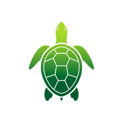 Obraz premium Green Pixelated Sea Turtle Design on transparent background