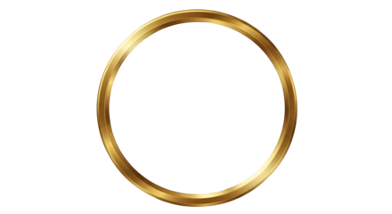 Golden circular frame, slightly uneven, centers a black backdrop