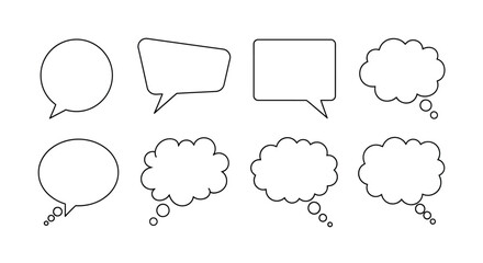 Obraz premium Set of speech bubbles isolated on white background, vector illustration template